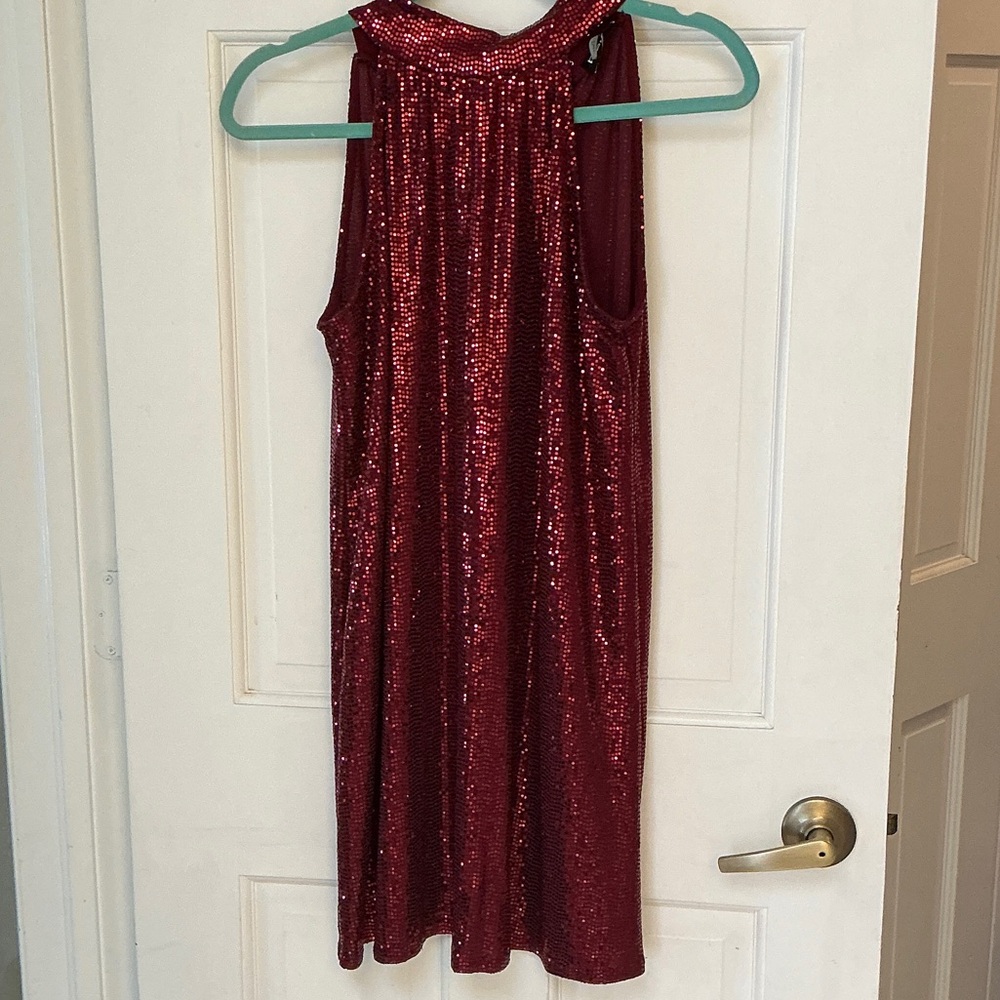bebe Red Sequin Dress